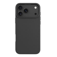 Plantebaseret mobilcover til iPhone 17 Pro Max sort, MagSafe kompatibel, mat finish, plads til tre linser, Made in Sweden.