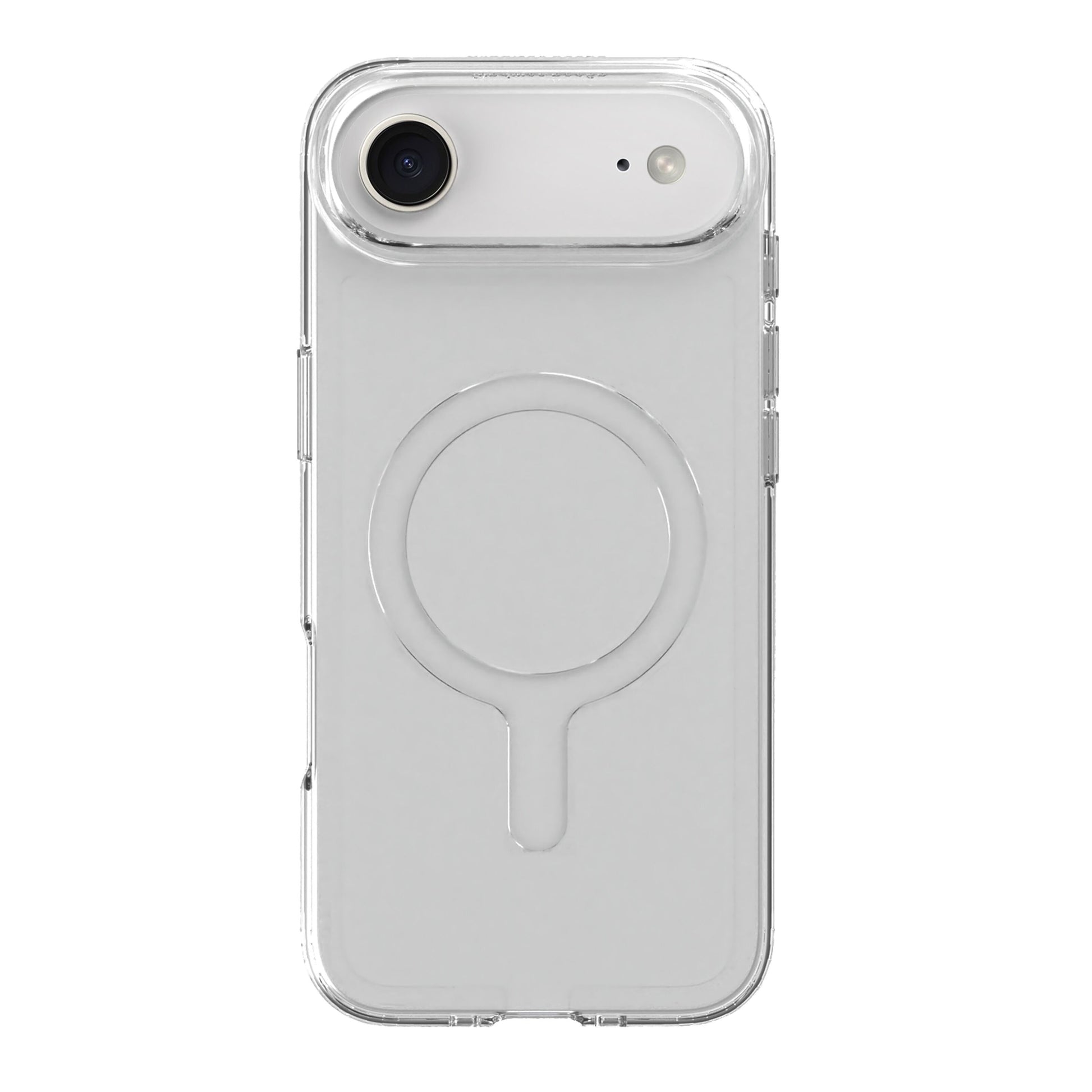 Agood company biobaseret gennemsigtigt MagSafe-cover til iPhone 17 Air med enkelt bagkamera og flash.