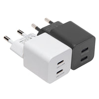 Linocell GaN hurtiglader 35 W PD med 2 USB-C-porte - Sort