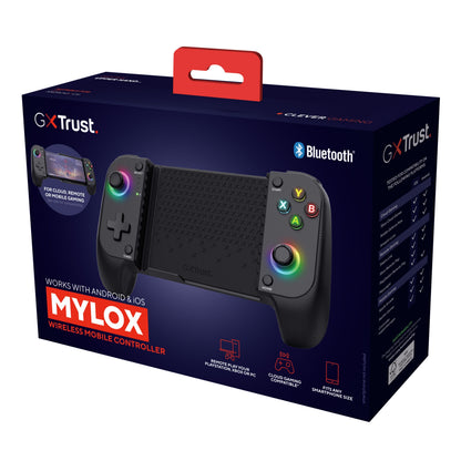 Trust GXT 735 Mylox trådløs mobil controller æske med Bluetooth, Android/iOS support, mobil og cloud gaming.