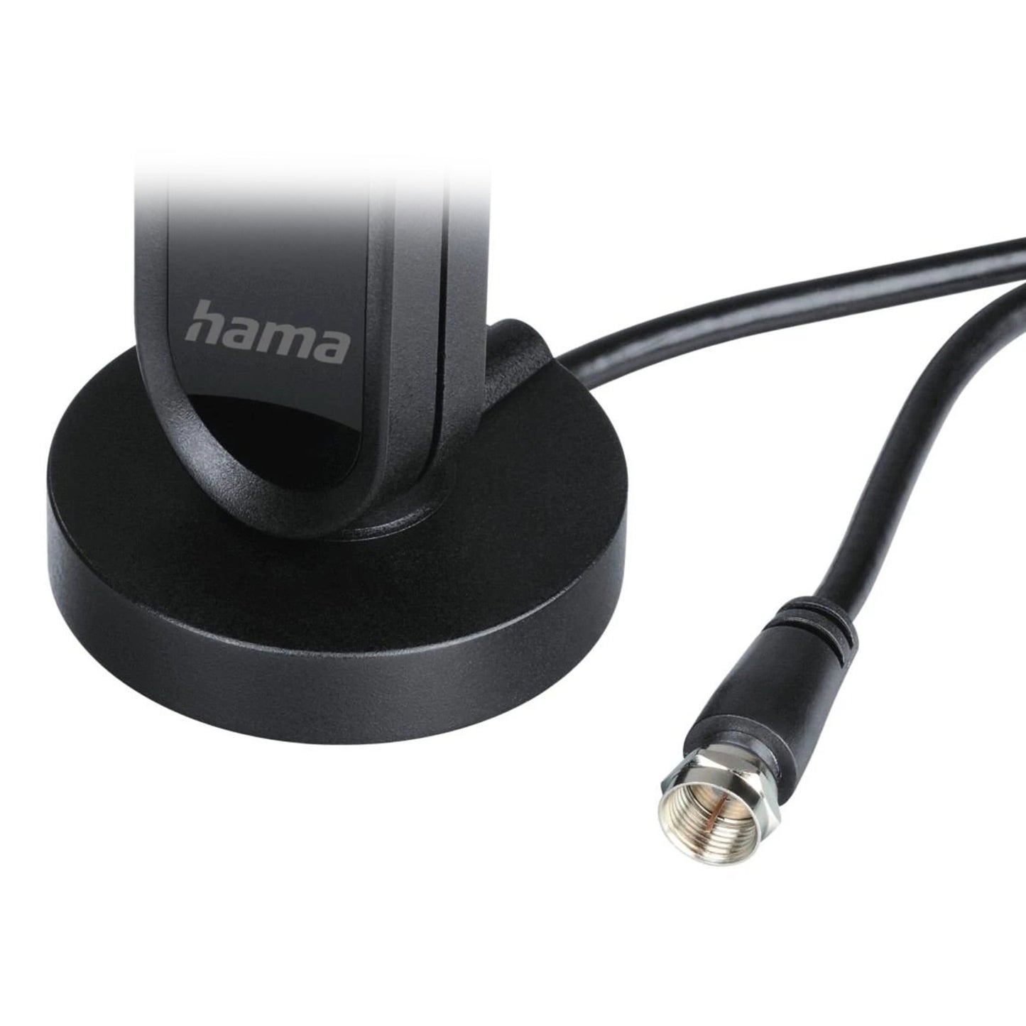 Hama Aktiv indendørsantenne til FM, DAB og DAB+ sort med koaksialkabel og stik.