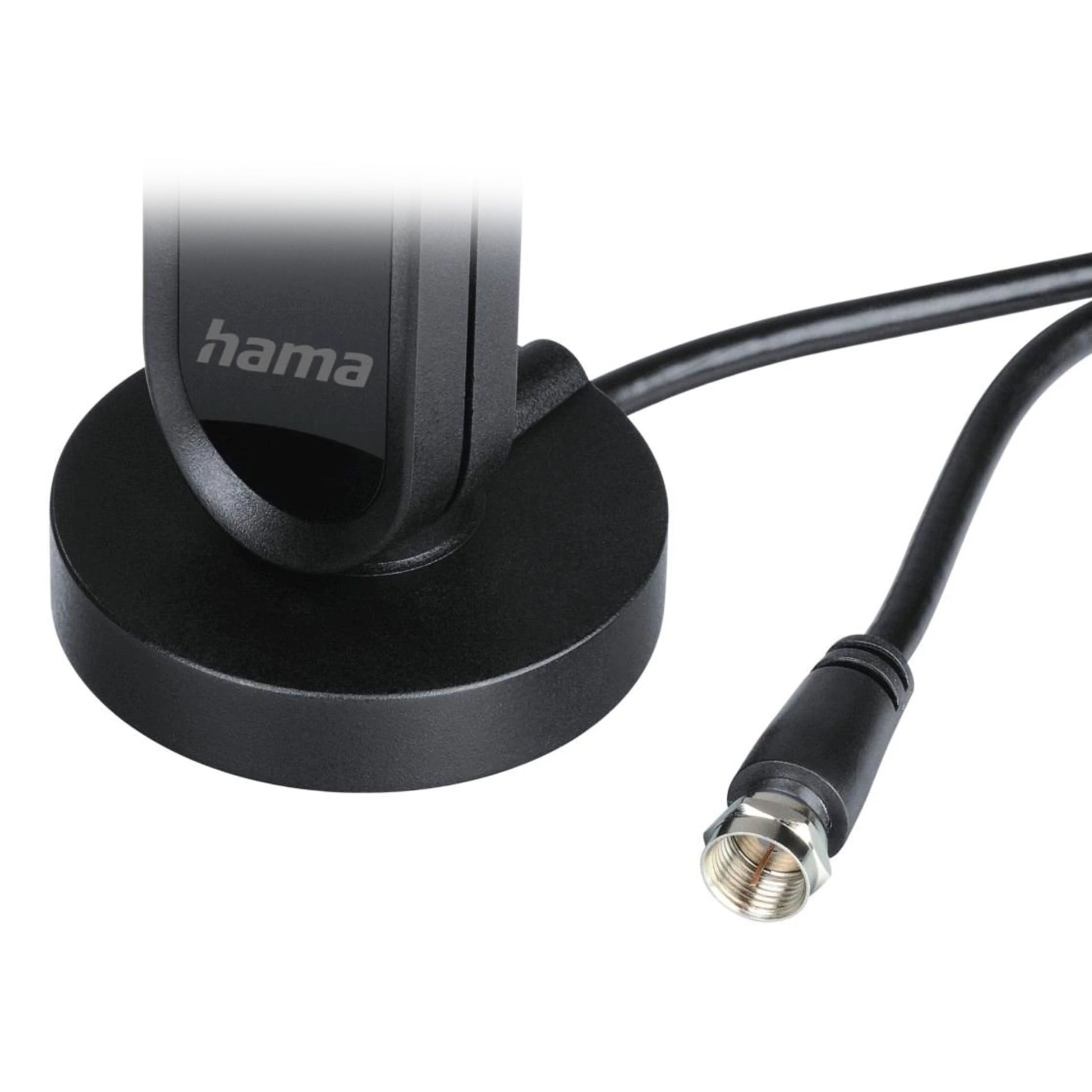 Hama Aktiv indendørsantenne til FM, DAB og DAB+ sort med koaksialkabel og stik.
