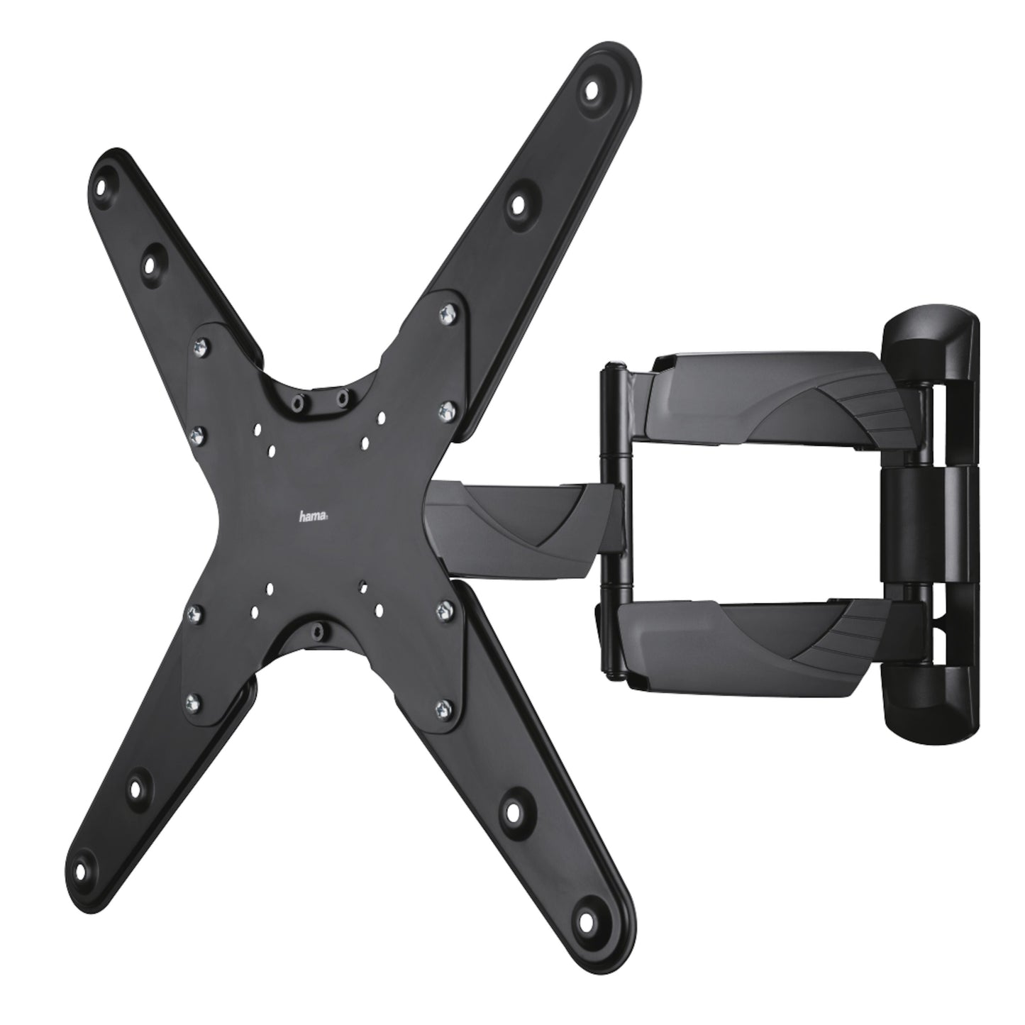 Hama Fullmotion Slim 3-ledet sort vægbeslag til TV 32-65", justerbar arm, VESA kompatibel.