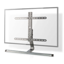 Nedis Justerbart og roterbart bordstativ til TV 37-75" med metalbase og justerbart monteringsbeslag, transparent stand-outline.