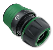 Grimsholm 1/2" slangekobling med riflet greb og cirkulært design til sammenkobling af 1/2" haveslanger.
