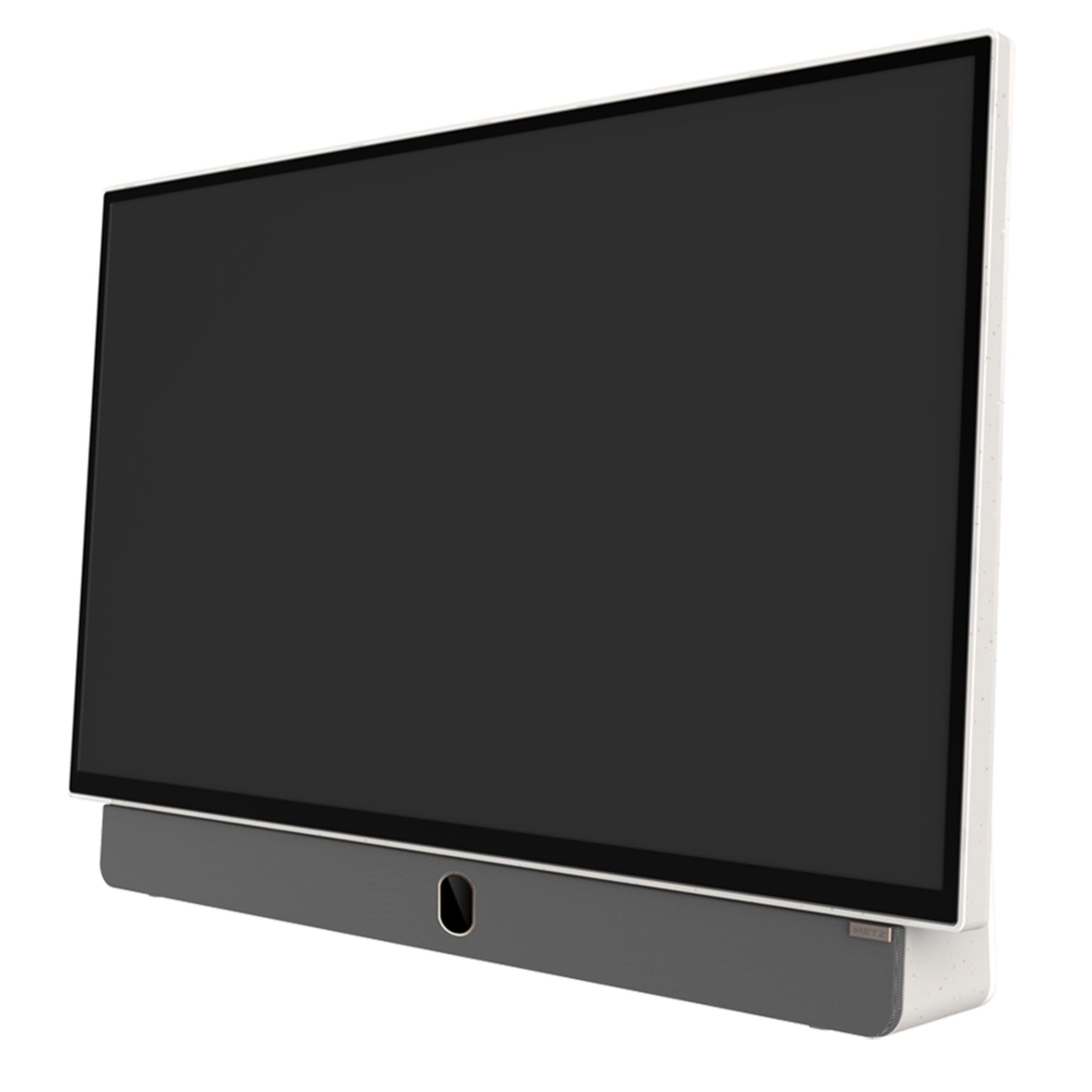 METZ 24" LED bærbar TV, fladskærm med smal ramme, bred fod, Google TV, sort.
