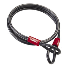 ABUS Cobra 10/200 cykellås låsekabel 2 meter sort med røde endekapper.