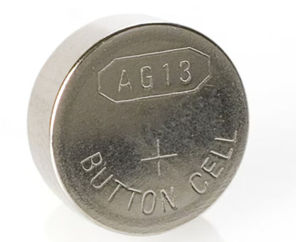 Knapcellebatteri LR44 (357) AG13 BUTTON CELL sølvfarvet, synlig pluspol, pakke med 10 stk.
