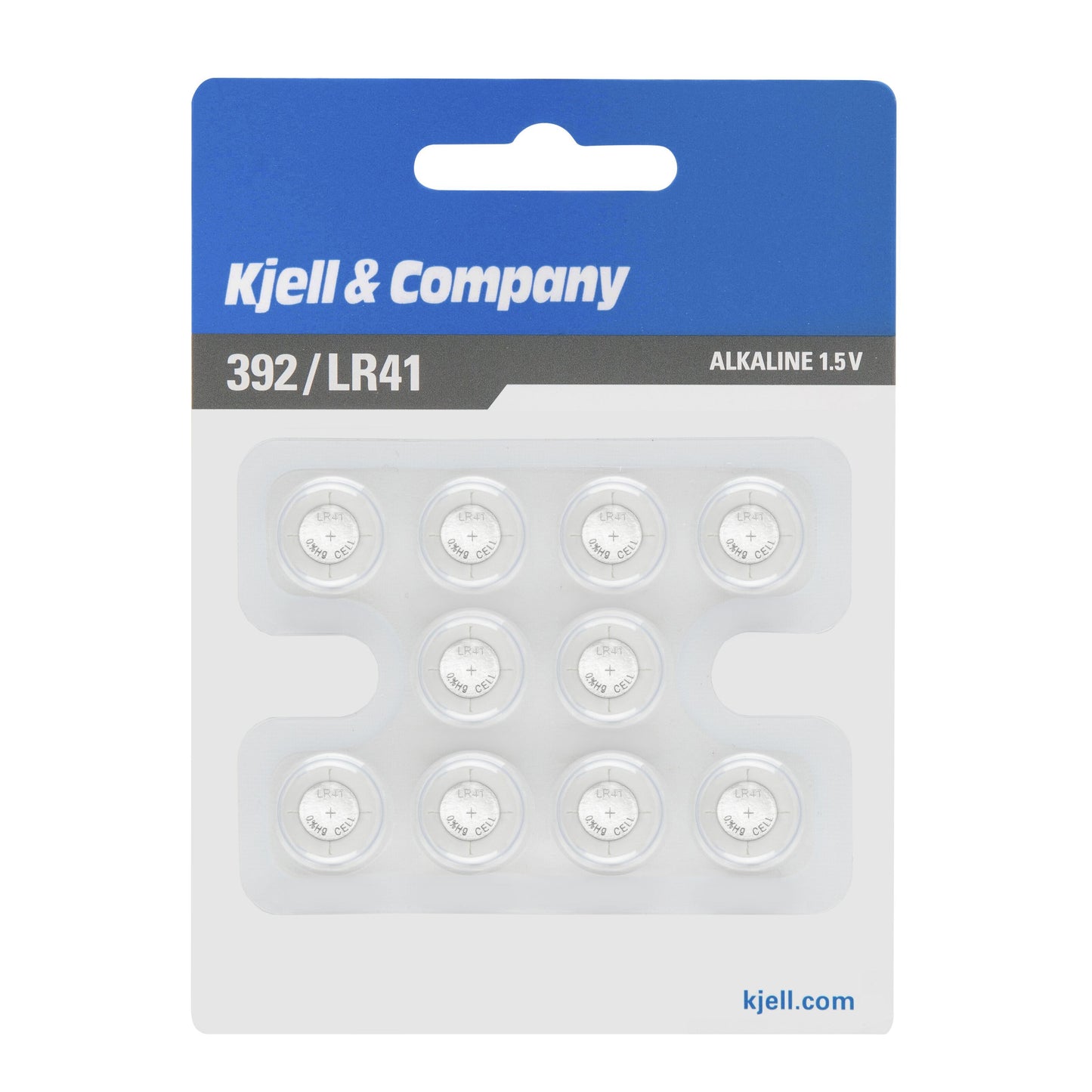 10 stk LR41 (392) alkaliske knapcellebatterier 1,5V til ure, legetøj og små elektroniske enheder.
