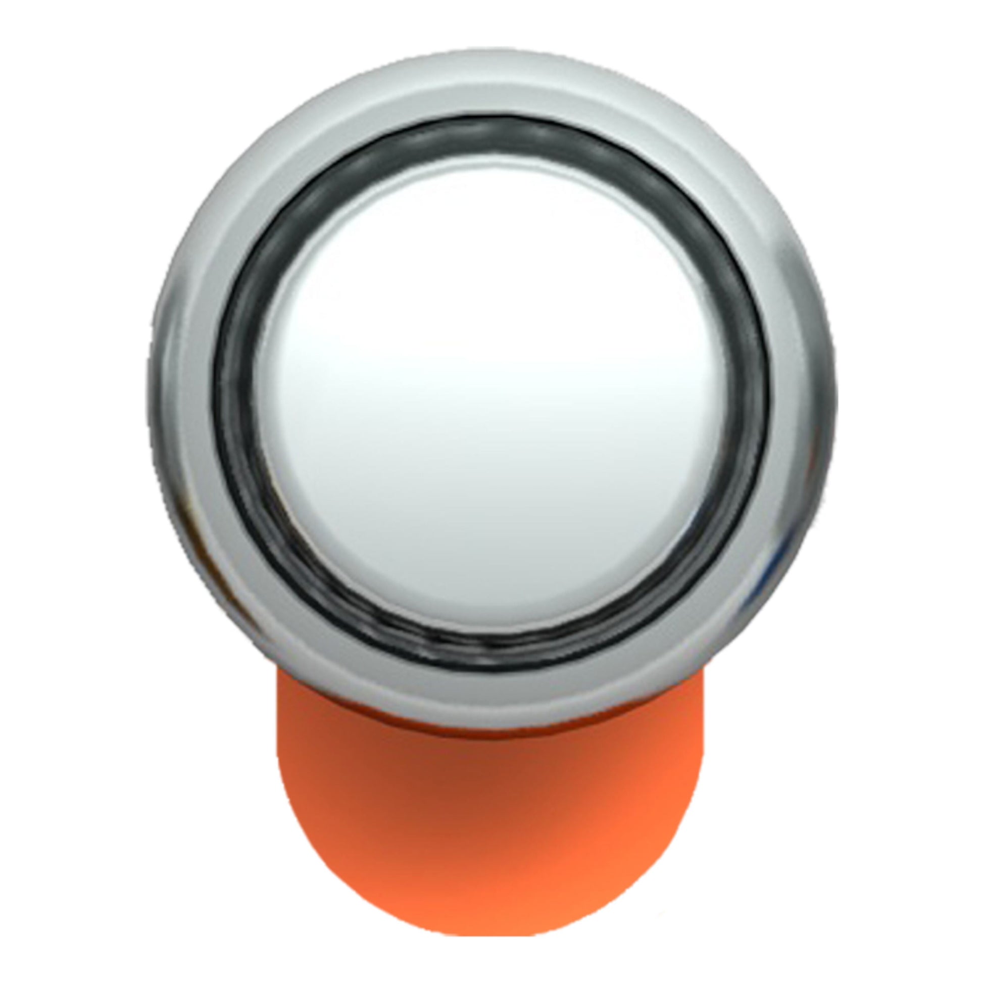 Rayovac ZA13 høreapparatbatteri 6-pak, rund knapcelle med hvid center, sølvkant og orange bund, zink-luft.