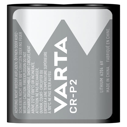 Varta litiumbatteri 223/CR-AS5 6V 1-pak, grå label med hvidt VARTA-logo, tekst LITHIUM 6204 og MADE IN CHINA.