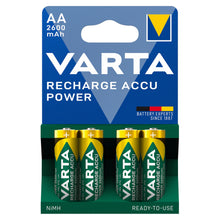 Varta Recharge Accu AA genopladelige batterier 2600 mAh 4-pak blå blisterpakning.