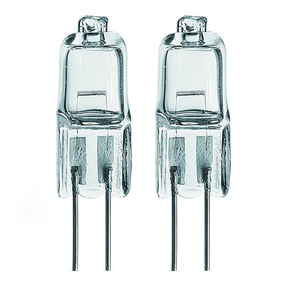 Osram Halostar ovnlampe G4 20W halogenpærer 2-pak med tynde metalben egnet til ovnbelysning.