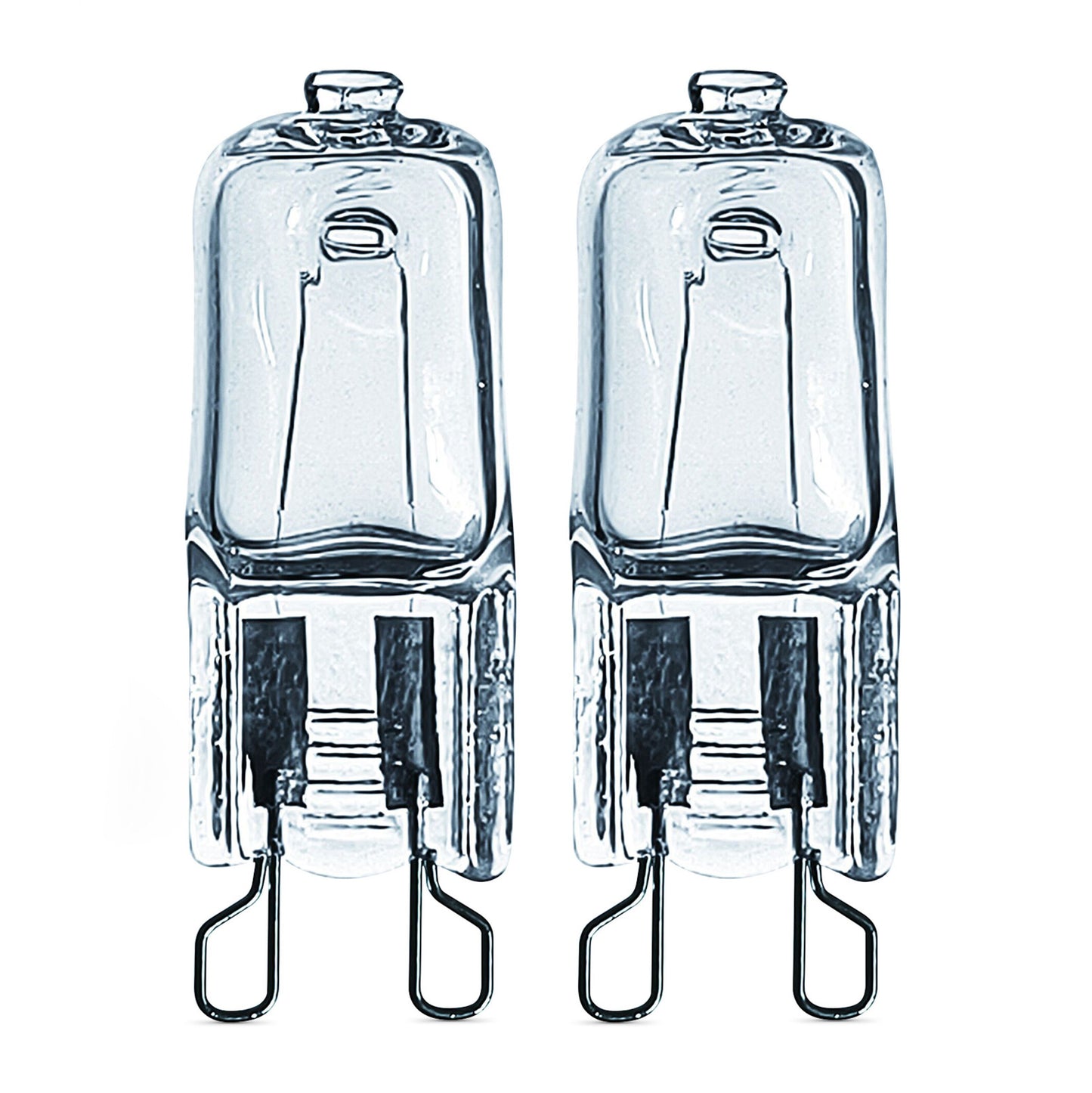 Osram Halopin ovnlampe G9 25W, to pærer med metalben nedad, 2-pak.