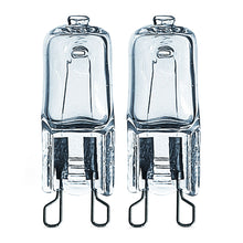 Osram Halopin ovnlampe G9 25W, to pærer med metalben nedad, 2-pak.