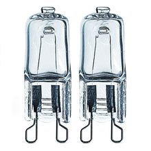 Osram Halopin ovnlampe G9 40W pærer fra 2-pak vises side om side.