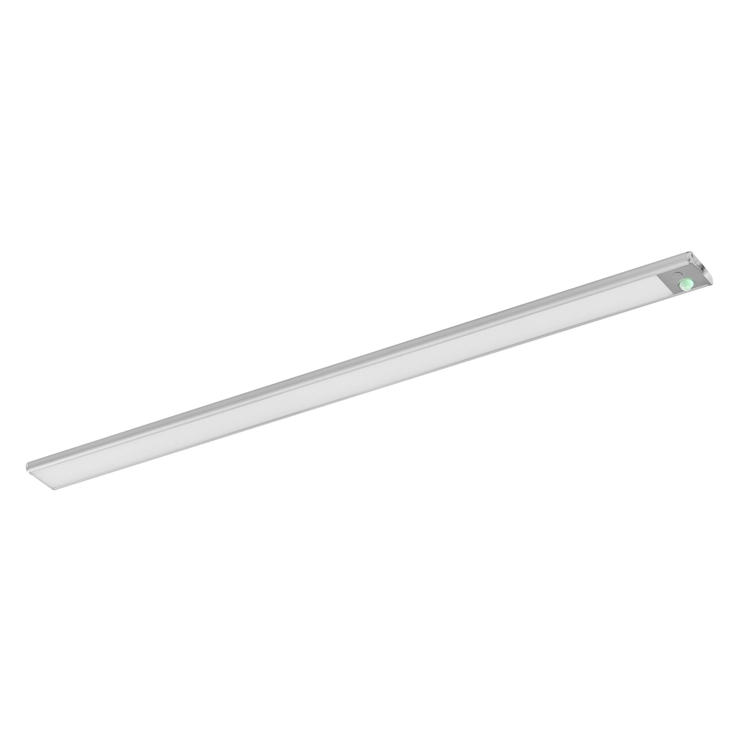 Osram lineær LED underskabsbelysning 60cm sølv, grøn indikator, USB-genopladelig med sensorstyring.