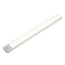 Genopladelig magnetisk LED-lysramme 40 cm, sølvfarve, lille rund sensor i den ene ende.