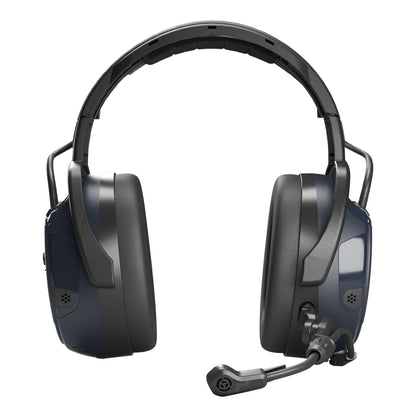 Hellberg Xstream MP hovedtelefoner sort, tykke ørepuder, justerbar bøjle, fleksibel boom-mikrofon, Multipoint Bluetooth.