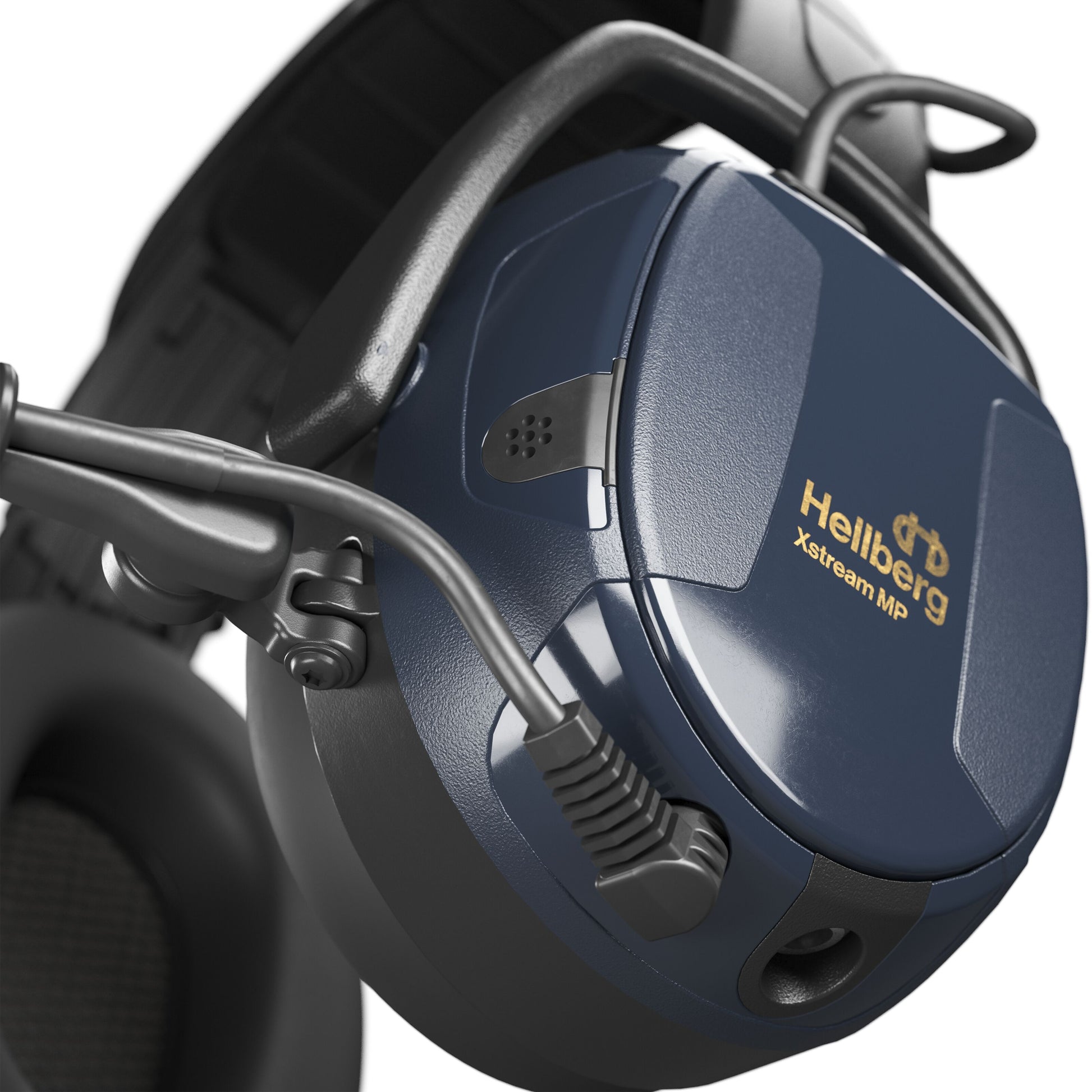 Hellberg Xstream MP hovedtelefoner med boom-mikrofon, polstret hovedbøjle, multipoint og Bluetooth.