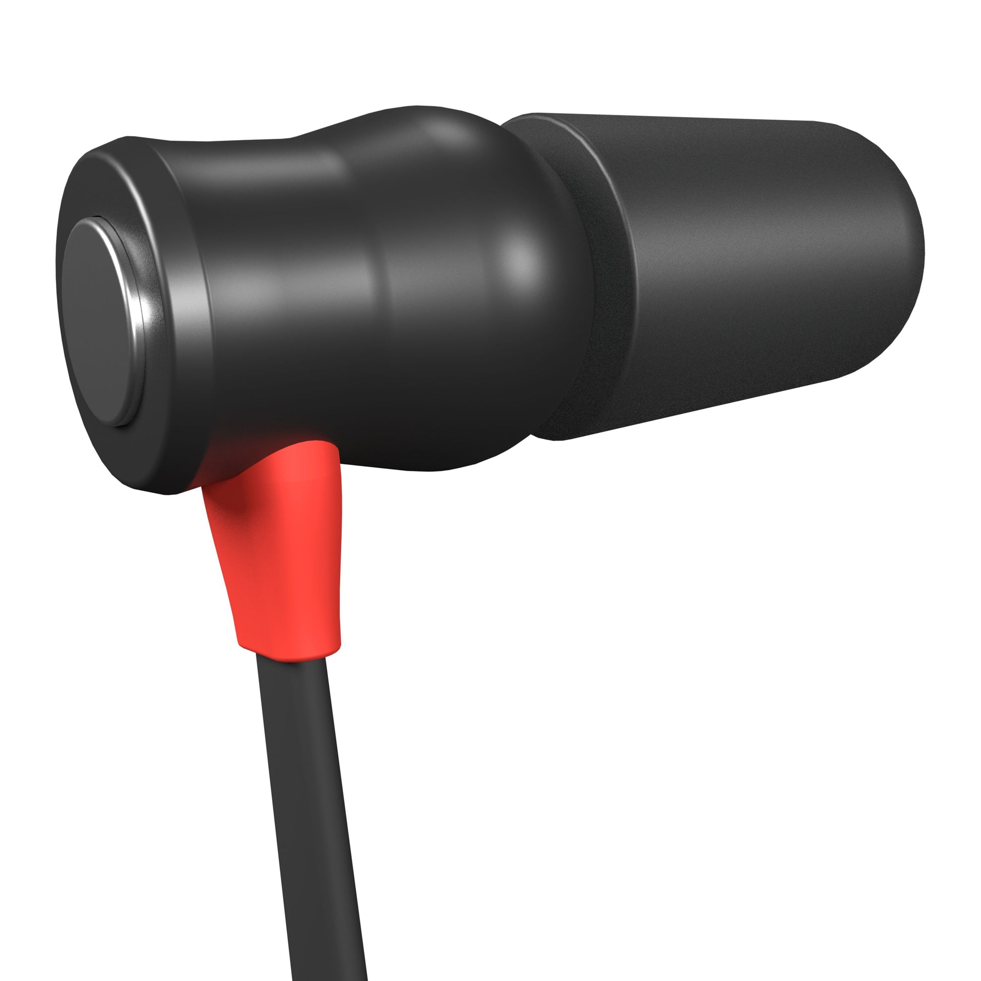 Isotunes Xtra 2.0 EN352 sort in-ear høreværn med skumprop, rød detalje og Bluetooth.