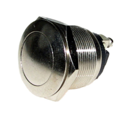 1-polet afbryder metal, rund front, gevind, til panelmontering i el- eller kontrolpaneler, egnet som 12V afbryder.
