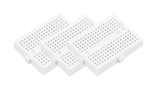 Luxorparts koblingsdæk breadboard 170 forbindelser, 3-pak, række med mange huller til elektronikprojekter.