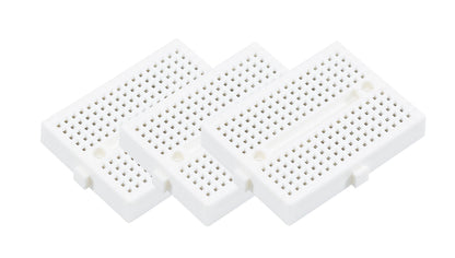 Luxorparts koblingsdæk breadboard 170 forbindelser, 3-pak, række med mange huller til elektronikprojekter.