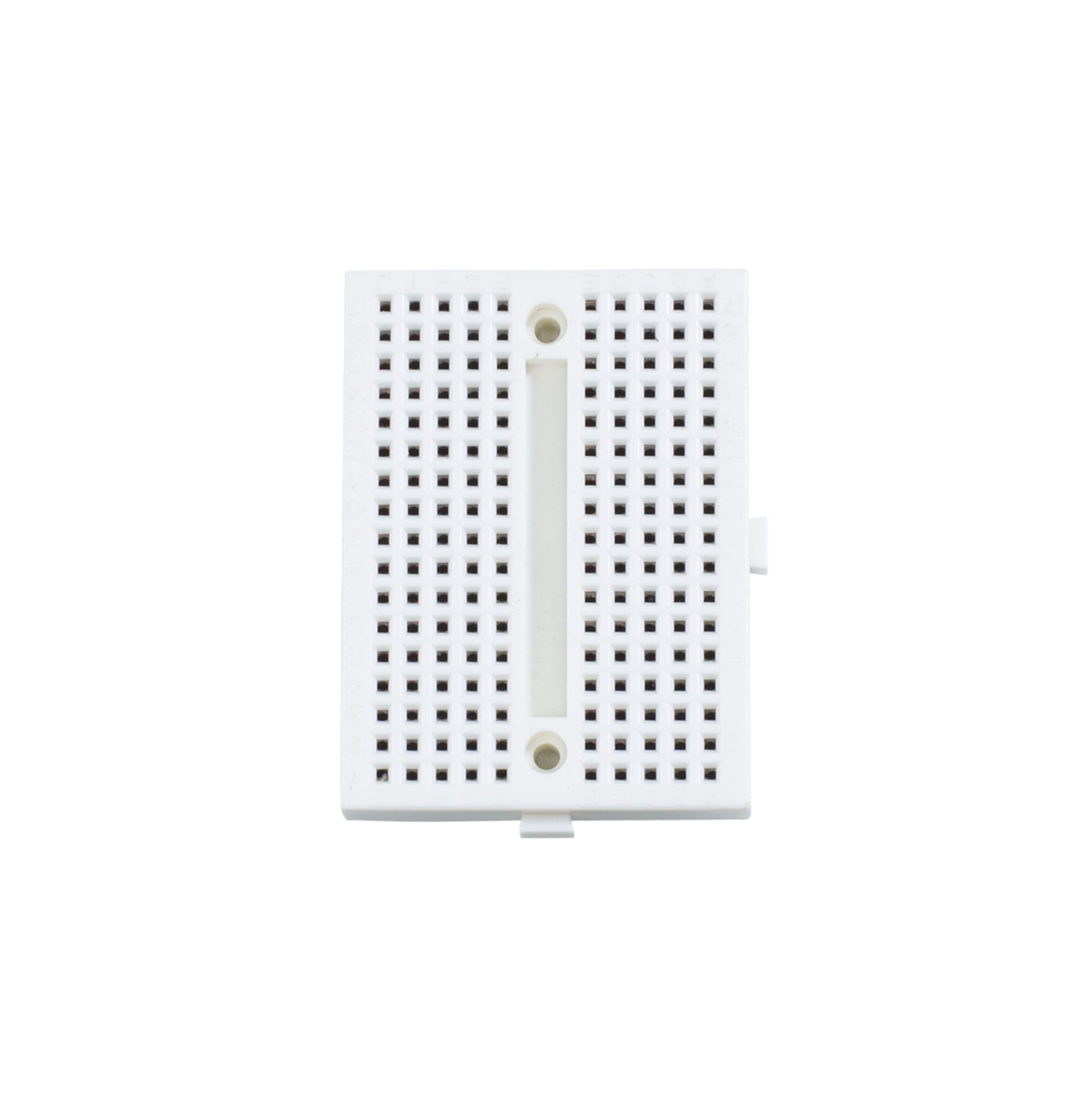 Luxorparts koblingsdæk 170 forbindelser 3-pakning, kompakt hvid breadboard med rækker og kolonner til komponentforbindelser.