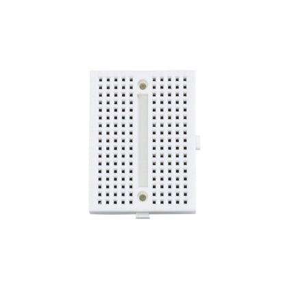 Luxorparts koblingsdæk 170 forbindelser 3-pakning, kompakt hvid breadboard med rækker og kolonner til komponentforbindelser.