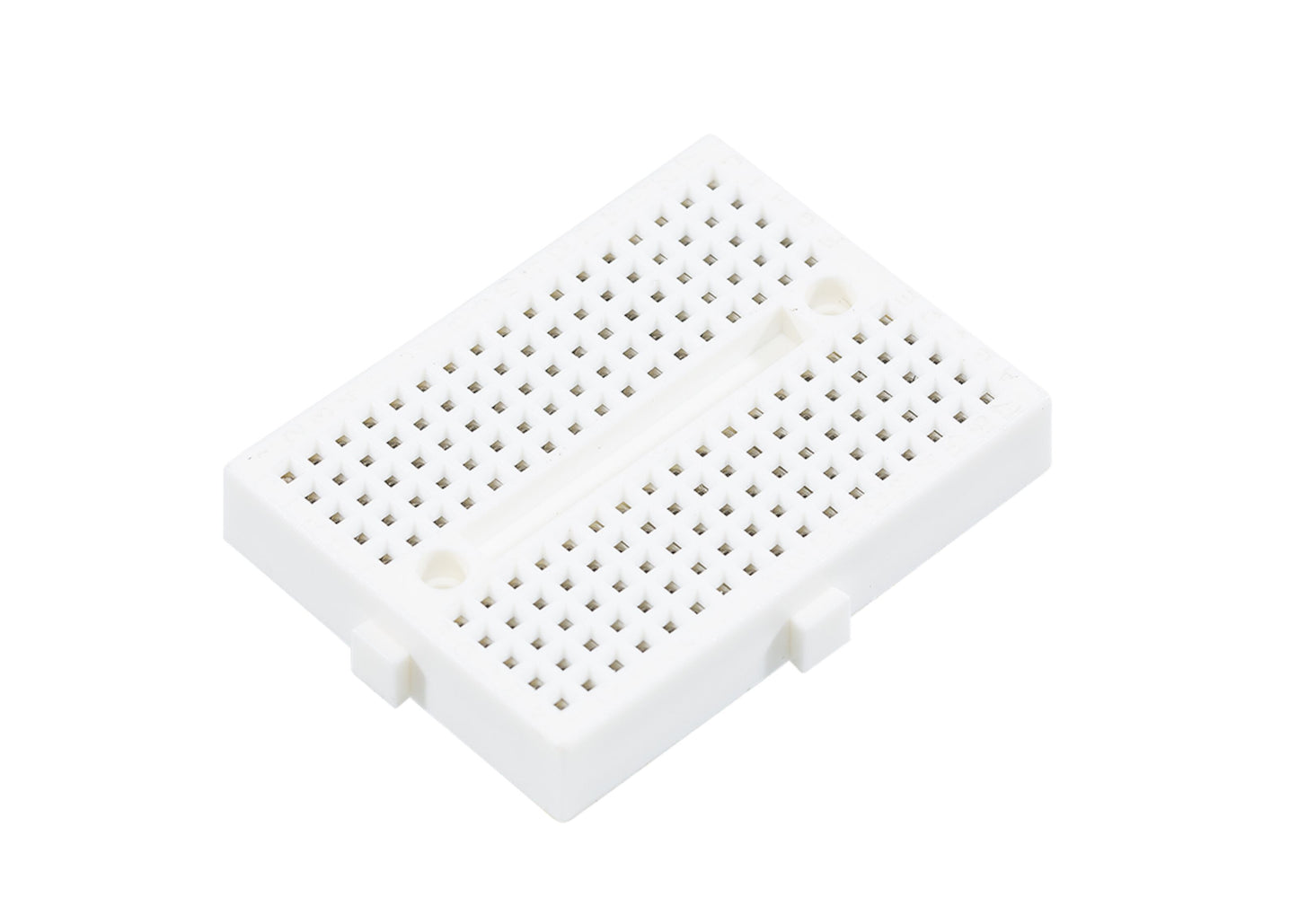 Koblingsdæk 170 forbindelser, 3-pak, hvid, rektangulær breadboard med gitterhuller til prototyping uden lodning.