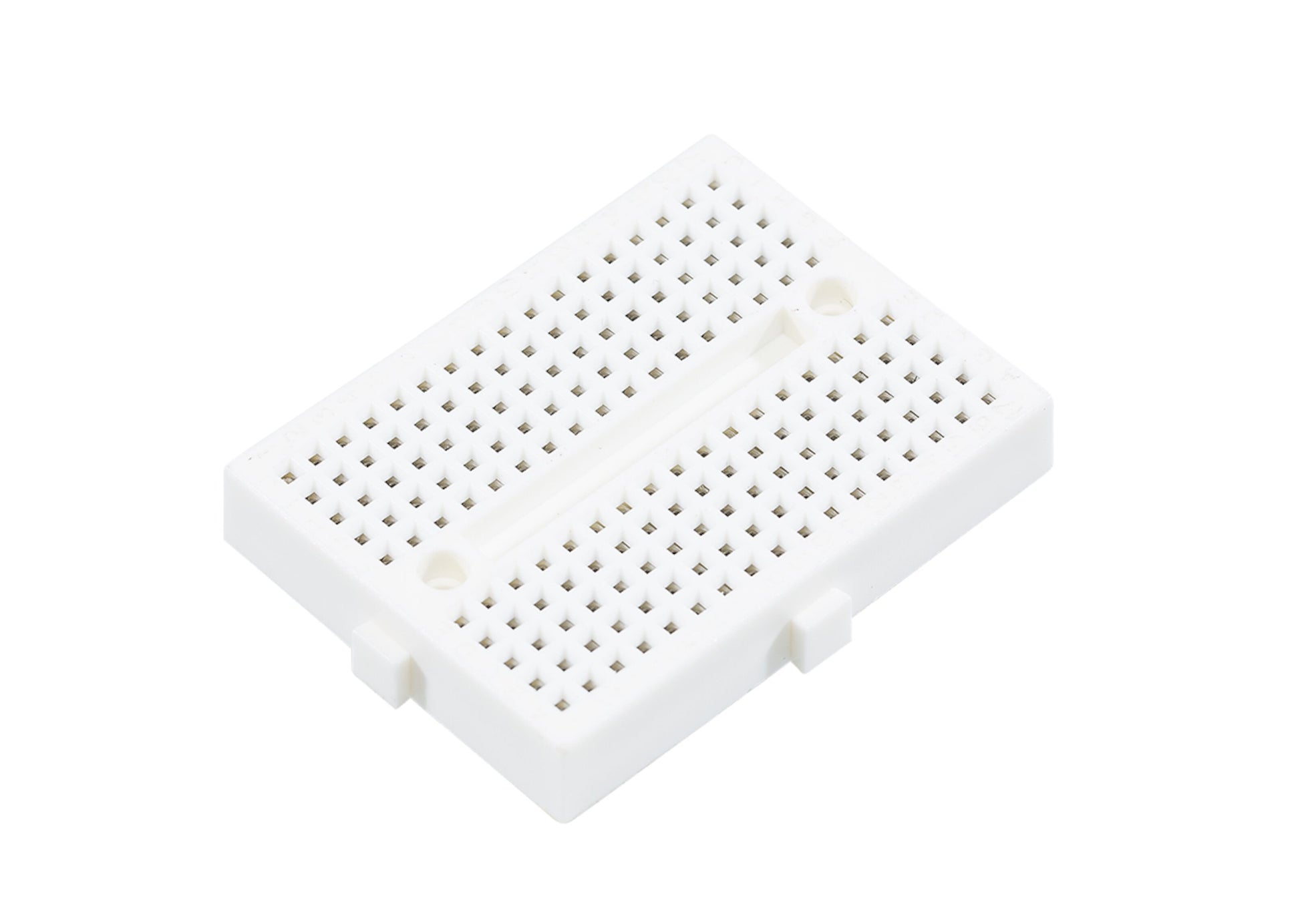 Koblingsdæk 170 forbindelser, 3-pak, hvid, rektangulær breadboard med gitterhuller til prototyping uden lodning.