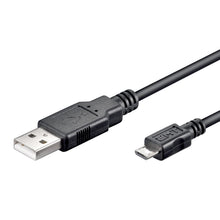 Luxorparts USB-A til Micro-USB-kabel 1 meter, begge stik synlige.