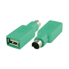 Luxorparts passive adapter sæt grøn, PS/2 han til USB-A hun, to adaptere vises.