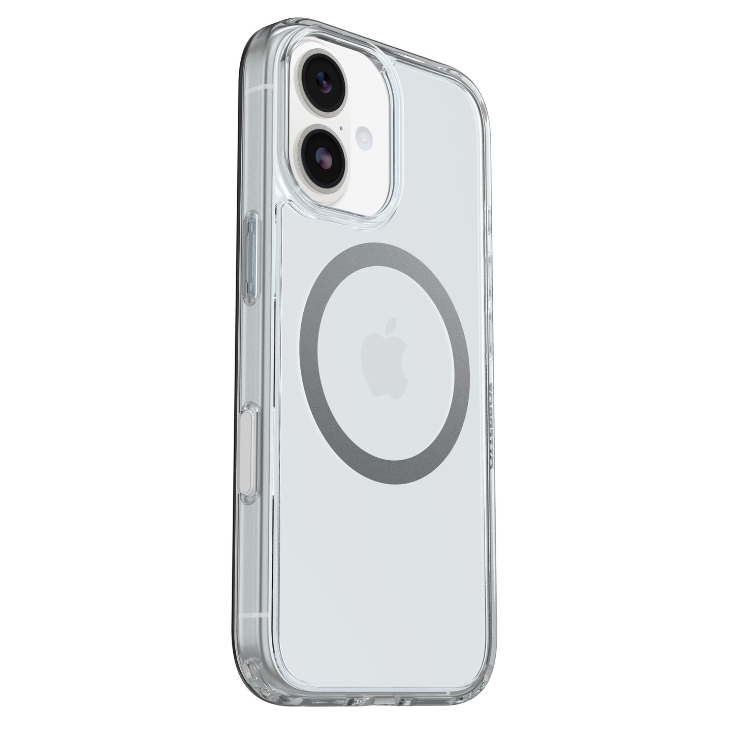 Otterbox Symmetry MagSafe cover til iPhone 17 Klar, gennemsigtig, passer til hvid iPhone 17 med to bagkameraer, MagSafe kompatibel.
