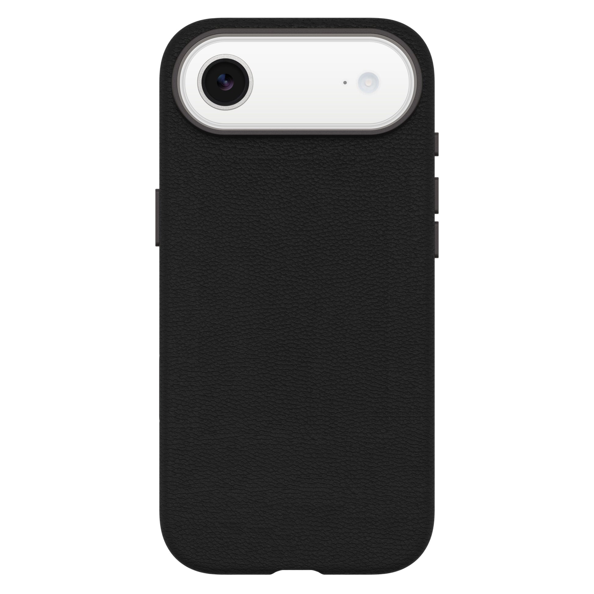 Otterbox Symmetry Cactus Leather MagSafe cover til iPhone Air sort med kamerahul, sideknapper, lavet af kaktuslæder.
