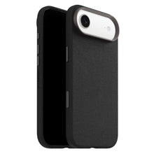 Otterbox Symmetry Cactus Leather MagSafe cover sort til iPhone Air, tekstur, udskæring til enkelt kamera, flash og knapper.