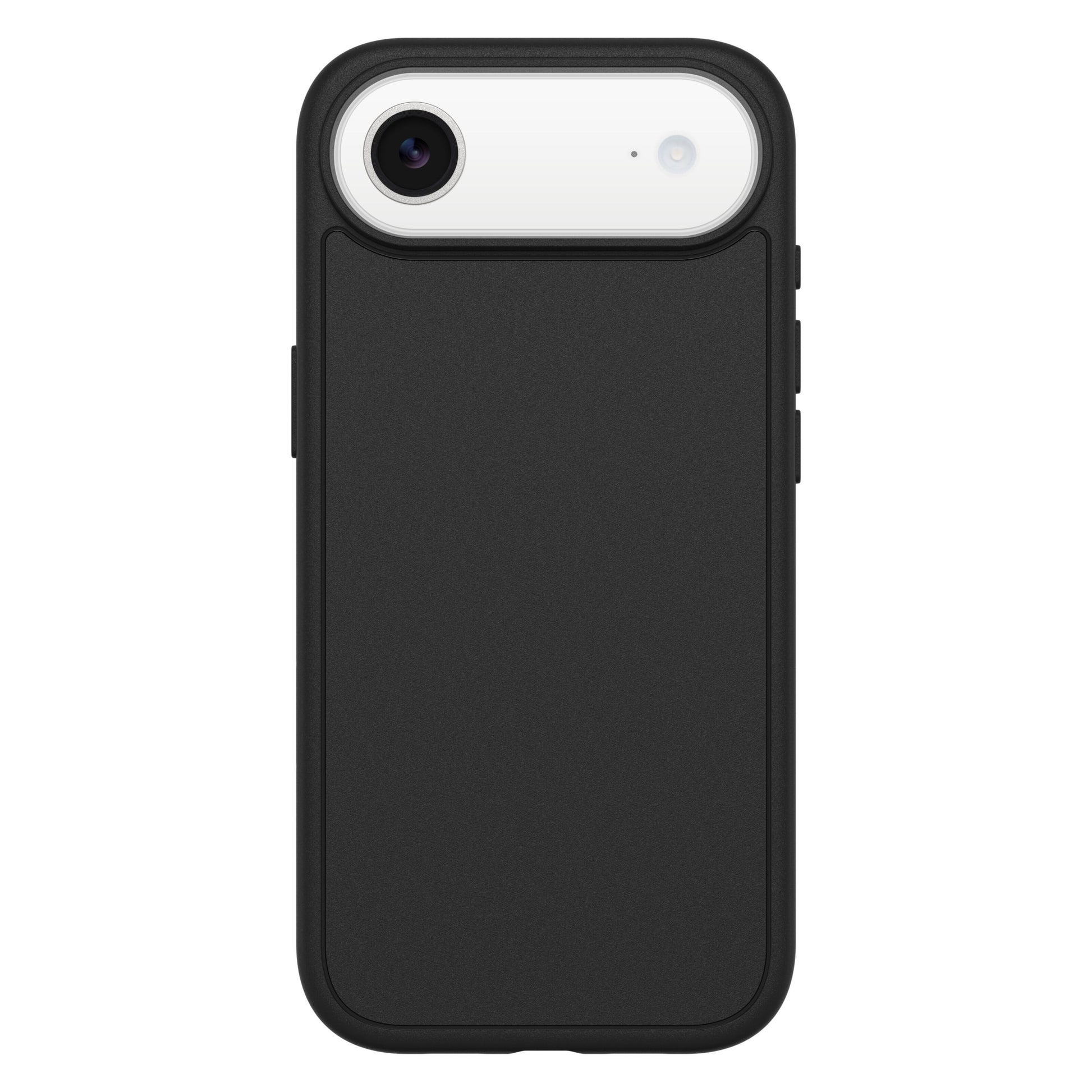 Otterbox Symmetry MagSafe cover til iPhone Air sort, bagfra med kamera og blitz synlige øverst til venstre.