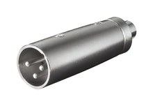 Velleman Adapter XLR han til RCA hun, tre metalben i sølvfarvet hus, mono lydadapter, passer til XLR udstyr.