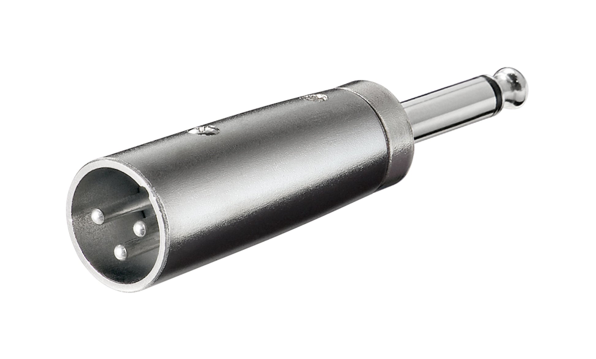 Adapter XLR-han til 6,3 mm-han 3-pin, 1/4" (6,35mm) TRS-stik.