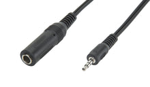 Adapterkabel 6,3 mm han til 3,5 mm hun stereo sort audio forlænger velegnet til hovedtelefoner og enheder med 6,3/3,5 mm.