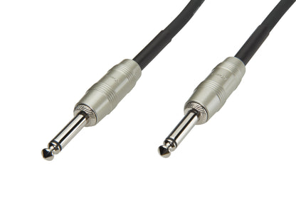 Luxorparts instrumentkabel 6,3 mm TS, sort, 10 m, sølvstik, sæt med to stk.
