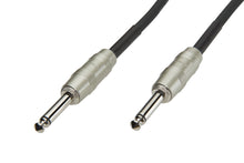 Luxorparts instrumentkabel 6,3 mm TS, sort, 3 m, sølvfarvede 1/4-tommer stik, til el-guitar og lydudstyr.