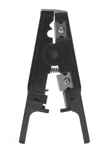 Dibotech værktøjskasse til netværksinstallation, sort kabelværktøj wire stripper med metalblade, til RJ45-installation.