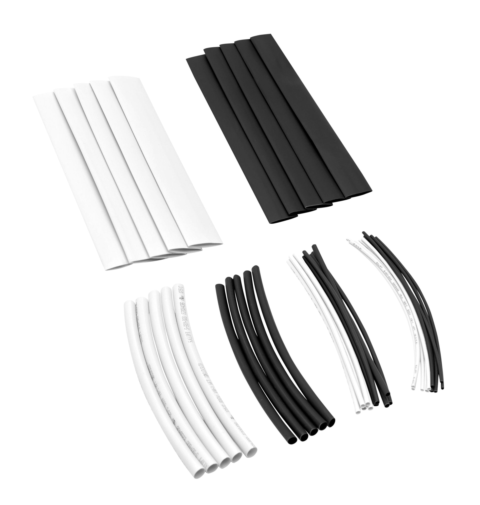 Luxorparts Krympeflex 40-pak, krympeslanger i blandede farver, forskellige længder og diametre, assorteret sortering.