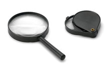Forstørrelsesglas 2-pak med stor håndholdt lup og kompakt sammenklappelig lommelup til læsehjælp.