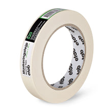 Etab afdækningstape beige 19 mm på rulle med synligt brandskilt og tydeligt Etab-logo på inderdelen.