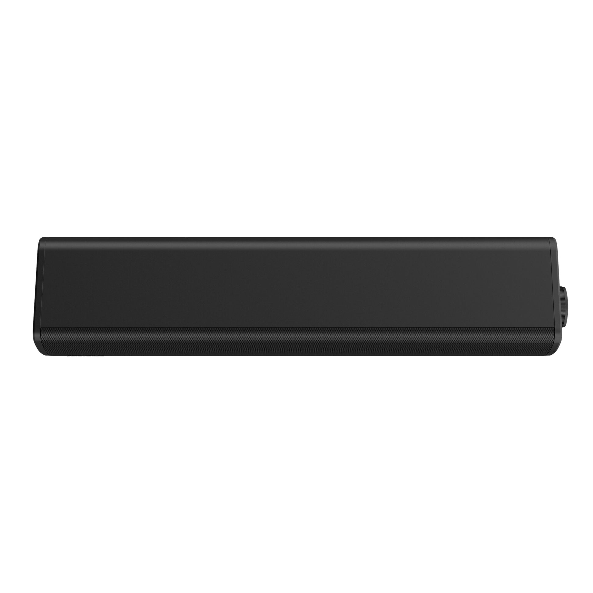 Creative Sound Blaster GS3 gaming soundbar sort, rektangulær med SuperWide-teknologi, frontvisning.
