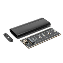 Plexgear Harddiskkabinet M.2 NVME sort metal, adskilt med printplade og endestykke med to skruer, USB 3.2 Gen 2.