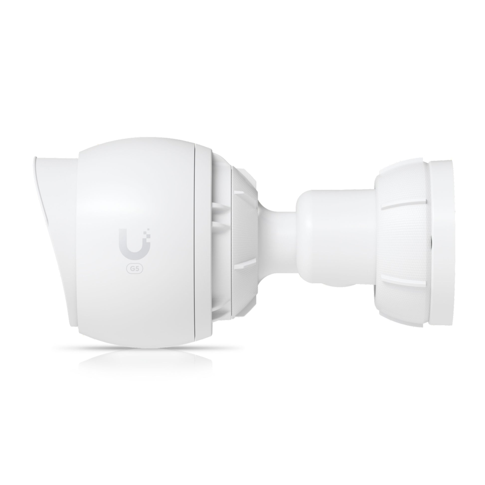 Ubiquiti UniFi Protect G5 POE overvågningskamera, hvid, cylindrisk med linse til venstre og logo, 3-pak.